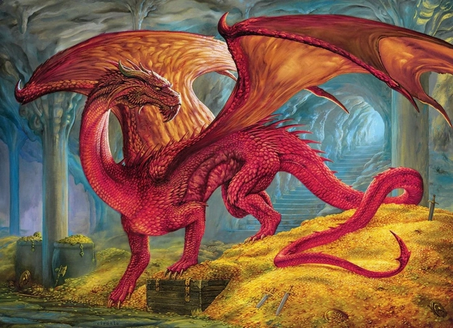 Puzzle Comoară dragon roșu 1000 de piese