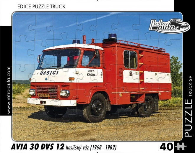 Puzzle camion retro Avia pompieri