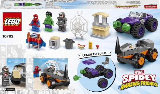 Luptă cu vehicule cu Hulk și Rhino LEGO Super Heroes