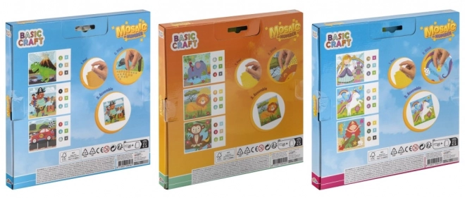 Set creativ mozaic după numere cu 3 modele