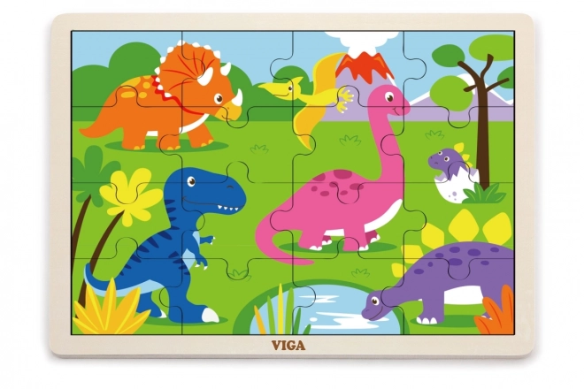 Puzzle lemn Dinozauri