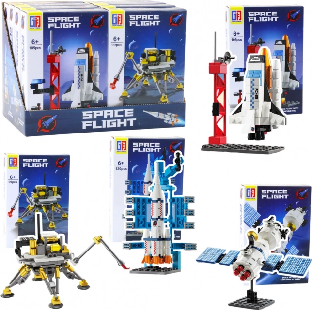 Set de construcție nave spațiale 87–120 piese – mix de modele