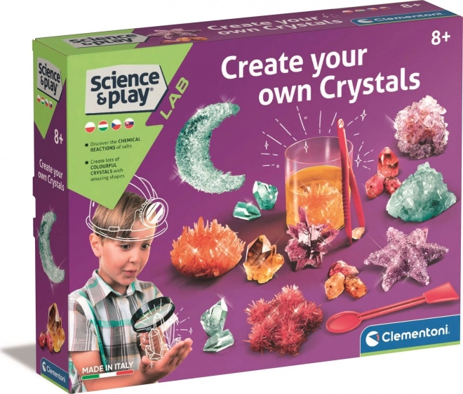 Set de știință CLEMENTONI Science & Play: Creează-ți propriii cristale