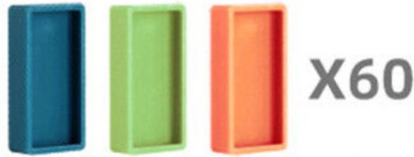 Dinozaur interactiv Domino tren WOOPIE, verde, set 8 buc