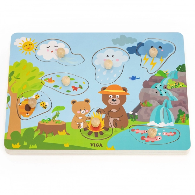 Puzzle din lemn SUNETE ALE NATURII de la VIGA