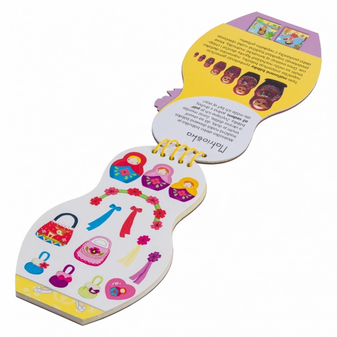 Îmbrăcăm păpușile rusești Lena – Carte de colorat