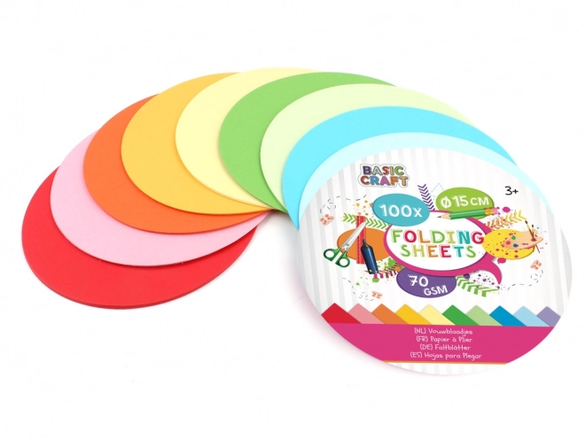 Set colorat de foi rotunde 15 cm