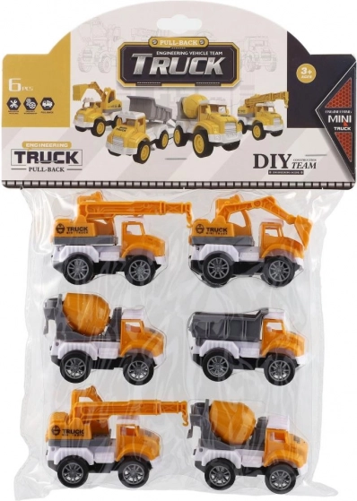 Mașinuțe de construcție mini 6 bucăți cu tracțiune