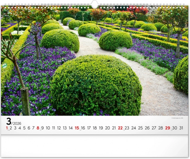 Calendar de perete Grădini 2026