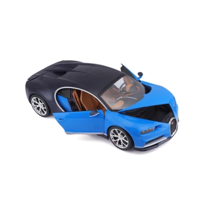 Mașinuță metalică Bugatti Chiron albastru Bburago 1:18