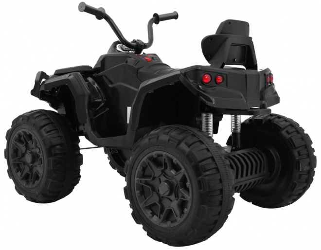 ATV cu 4 roți 2,4 GHz pe baterie pentru copii negru + telecomandă + roți EVA + radio MP3 + start lent