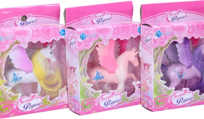 Unicorn cu coamă colorată 12 cm