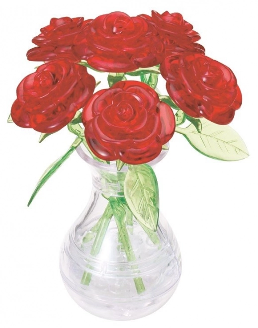 Puzzle 3D cristal buchet de trandafiri