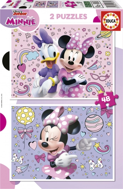 Puzzle Minnie EDUCA 2x48 piese