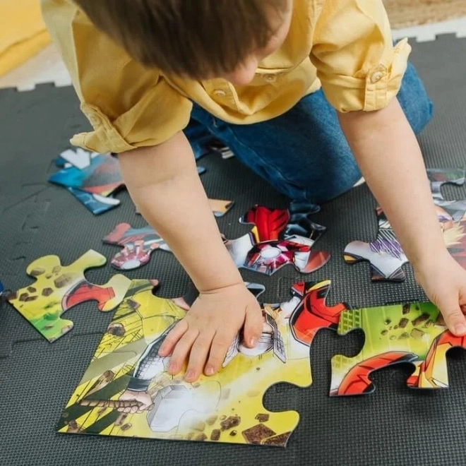 Puzzle dublă față Spiderman în acțiune