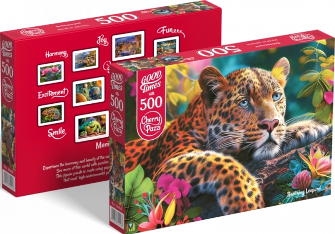 Puzzle leopard culcat 500 piese