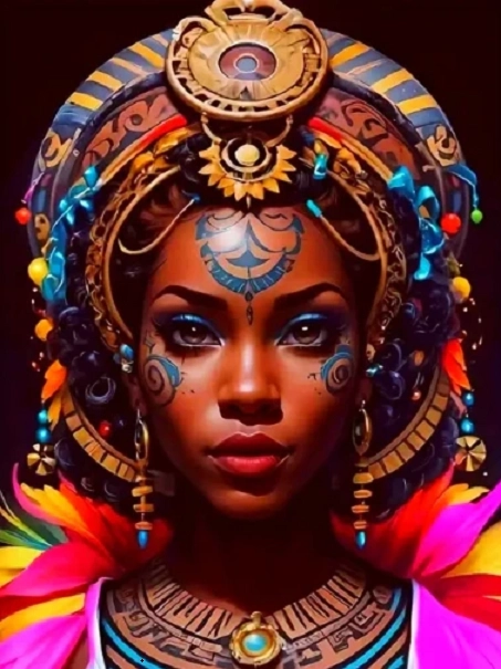 Pictură cu Diamante Africana III 30x40 cm