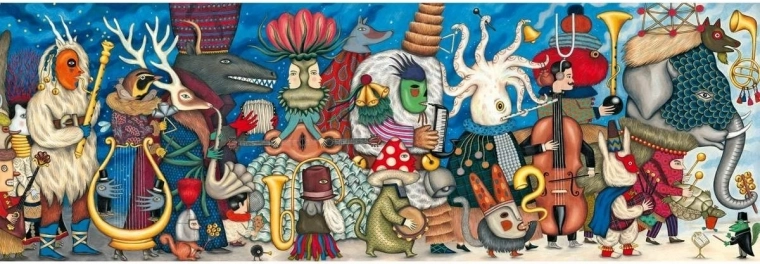Puzzle panoramic Orchestr 500 piese DJECO