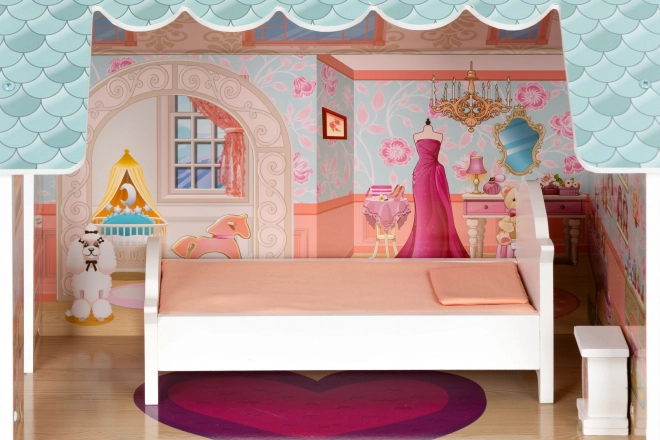 Casă de păpuși Barbie cu mobilier Ecotoys