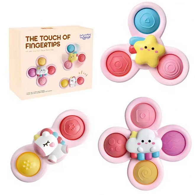 Jucărie senzorială spinner cosmic roz de la Woopie