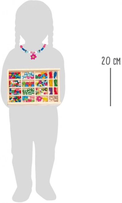 Small Foot cutie cu mărgele de lemn Vivien