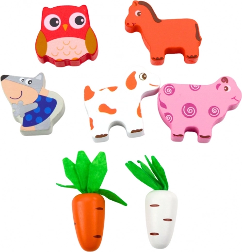 Figurine colorate cu animale pentru învățare și povești