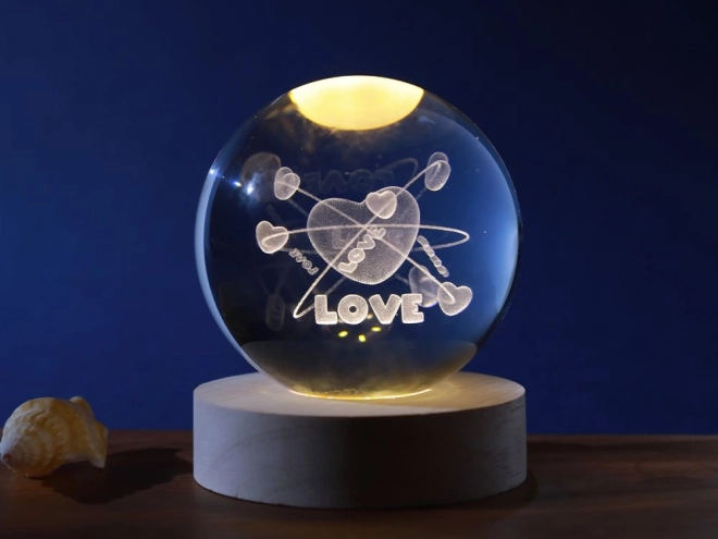 Sfera de cristal Love 8 cm