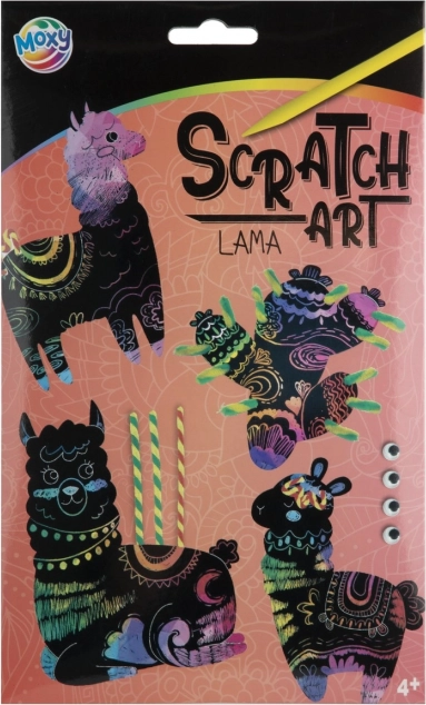 Set creativ Răzuit Animale Lama