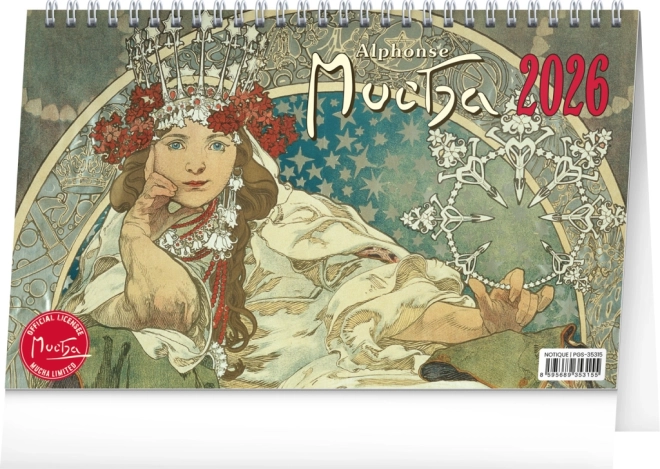 Calendar de masă Alfons Mucha 2026