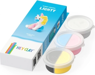 Pastă modelatoare Hey Clay Unicorni 3 pachete, Lighty