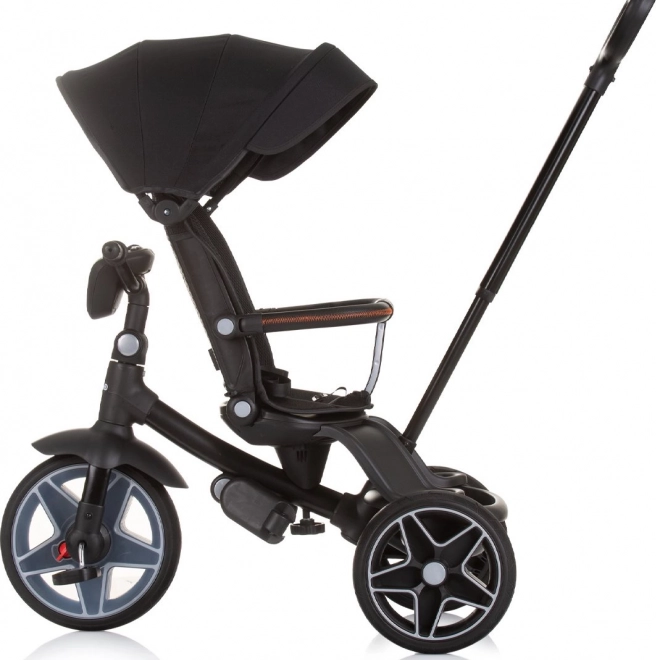 Chipolino tricicletă cu copertină și cutie muzicală Derby 2în1 Obsidian
