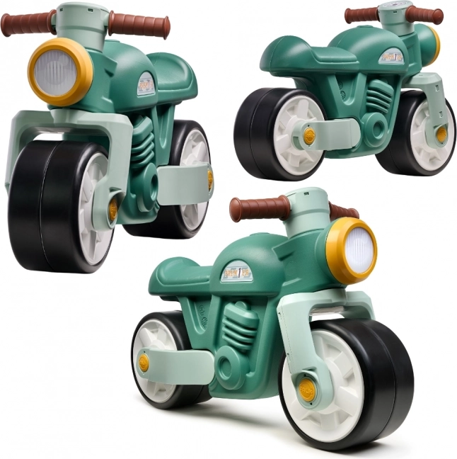 Falk motocicletă de plimbat pentru copii Retro verde