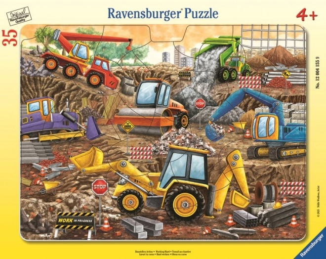 Puzzle Ravensburger Mașini de construcție - 35 piese