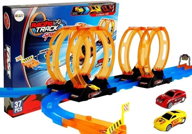 Set circuit auto cu bucle și mașinuțe