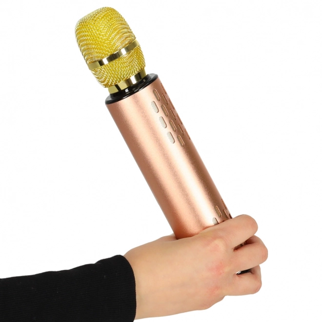 Microfon wireless de karaoke Bluetooth negru – Auriu
