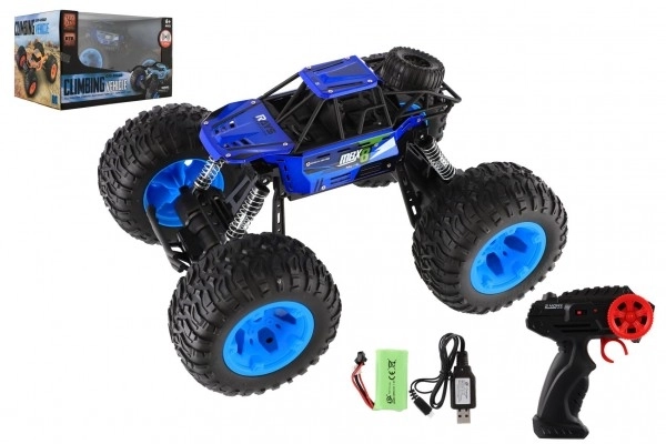 Auto RC Off-Road control 2.4GHz albastru cu pachet de acumulatori