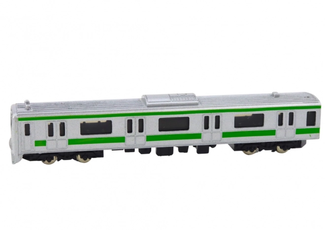 Model colectabil tren metalic argintiu 1:48