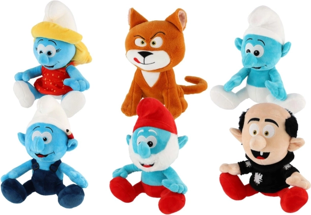 figurine de pluș Ștrumfi 25–30 cm, mix de tipuri