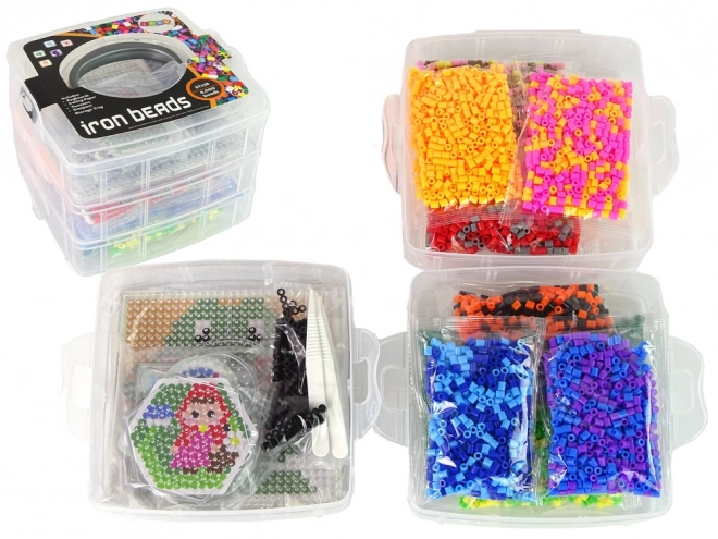 Set de mărgele de călcat colorate DIY 6000 bucăți