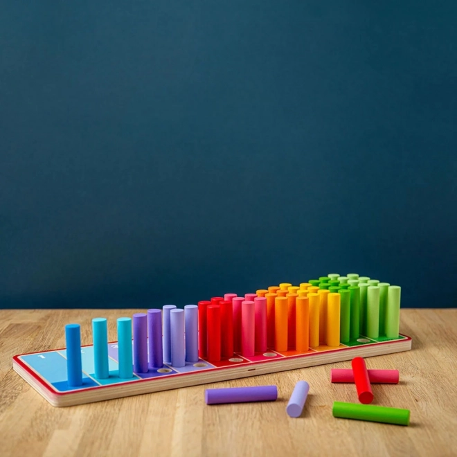 Rainbow numărătoare bastonașe Bigjigs Toys