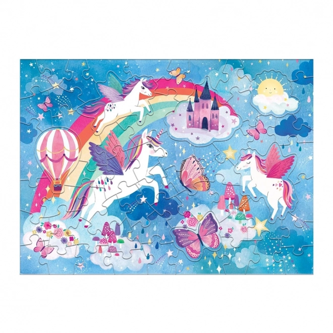 Puzzle cu visuri de unicorni cu parfum de la Mudpuppy, 60 piese