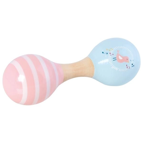 Maracas pastel duble cu pasăre