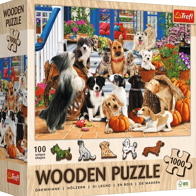 Puzzle de lemn Prietenia câinilor 1000 de piese