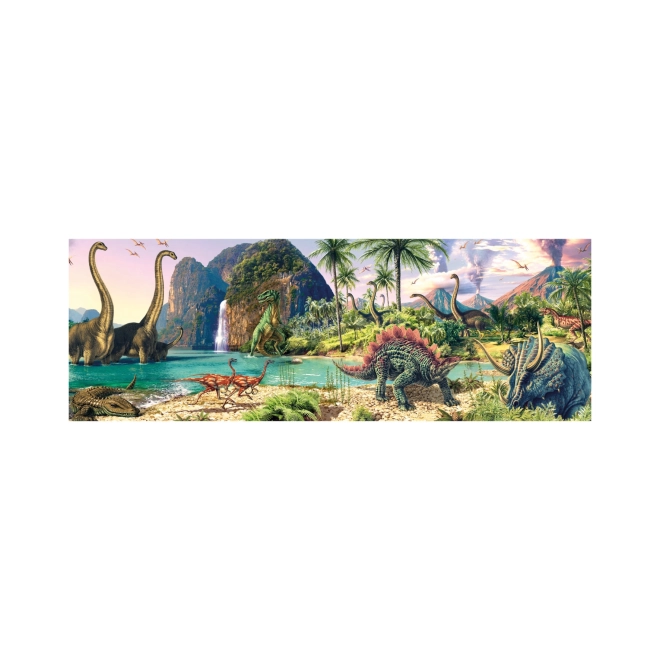 Puzzle panoramic dinozauri la lac 150 piese