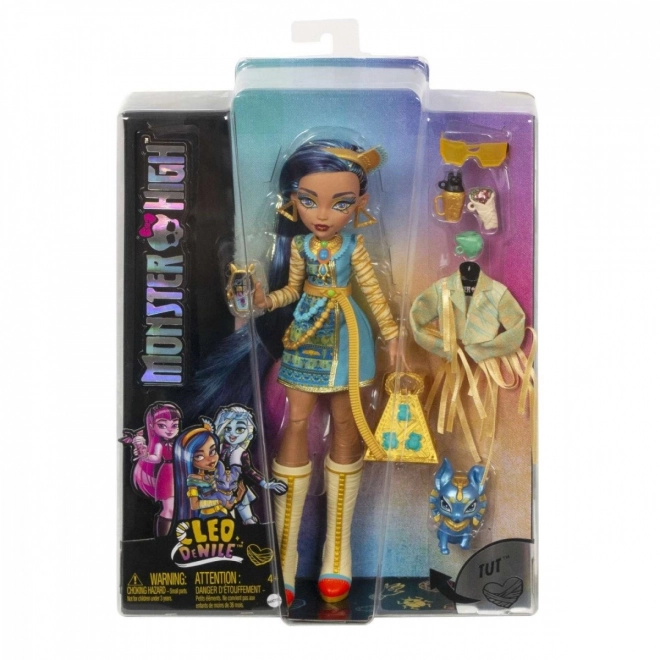 Păpușa Monster High Cleo De Nile cu cățeluș