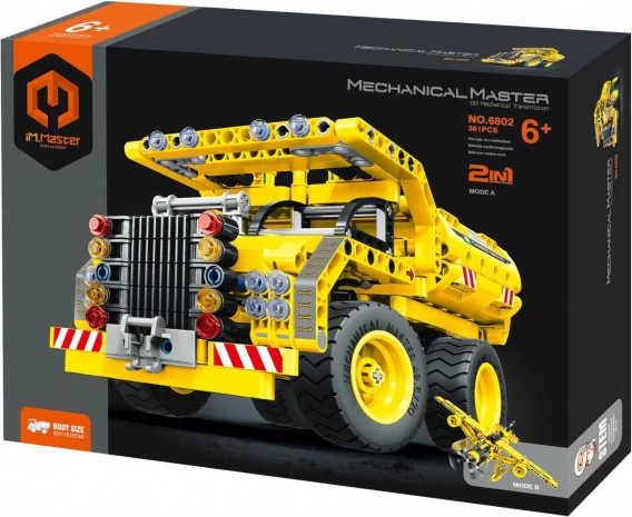 set de construcție im.master 2în1 mașină de construcții și avion, 361 piese