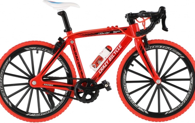 Bicicletă miniatură din metal/plastic 19 cm în culori diferite