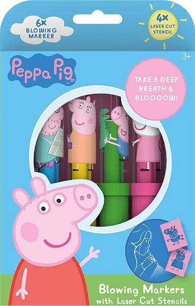 Set de markere suflante Porcușorul Peppa