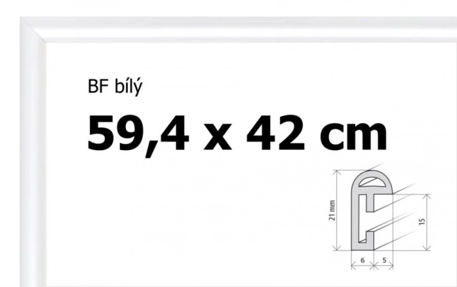 Ramă din plastic pentru puzzle A2 albă