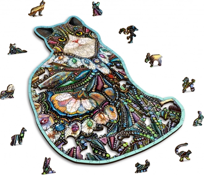 Puzzle din lemn Pisică Decorativă 250 piese